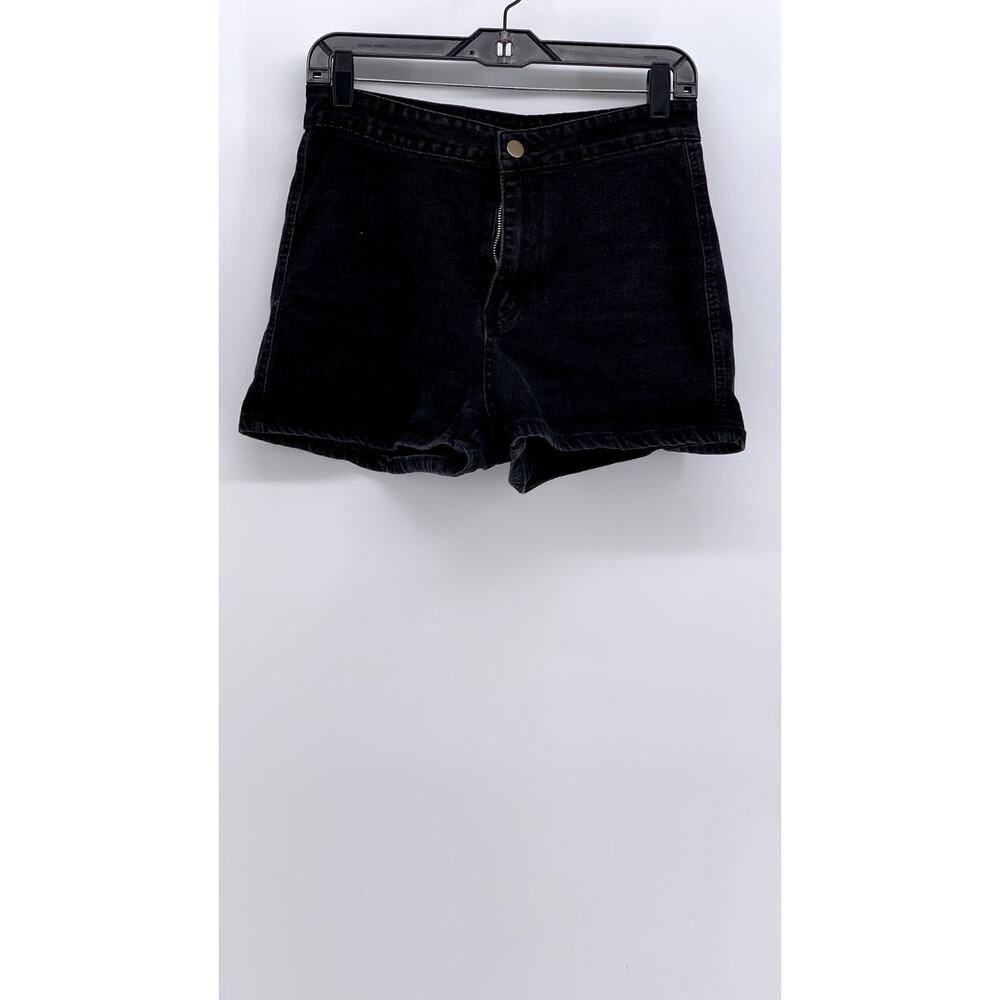UNBRANDED Women's Black Solid High Rise Shorts  SZ L